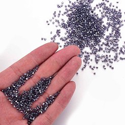 ガラス竹ビーズ  透明色光沢  スレートグレイ  2.5~3x2mm  穴：0.9mm  約15000個/ポンド&nbsp;SEED-S032-11A-111A