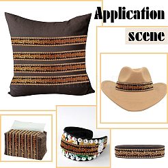 Этническая вышивка полиэстер плоские ленты OCOR-WH0060-38D