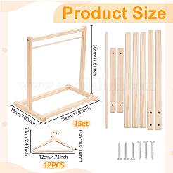1 bolsa de perchero de madera para muñecas&nbsp;DIY-UN0008-75