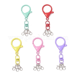 Экологичные поворотные застежки из сплава с двойным ушком&nbsp;HJEW-JM04661