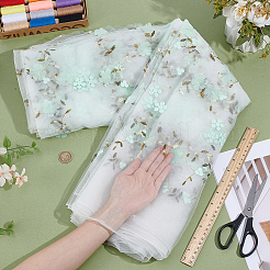 6 ярд сетчатой ткани из молочного волокна с цветочным узором&nbsp;DIY-NB0014-82B