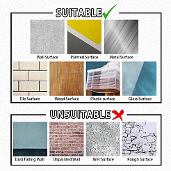 Полупрозрачные самоклеящиеся наклейки на стену из ПВХ STIC-WH0021-013