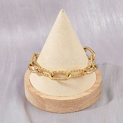 Браслеты-цепочки из нержавеющей стали 304 для женщин и мужчин&nbsp;BJEW-Z143-24G