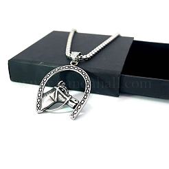 Винтажные ожерелья из нержавеющей стали с подвеской в виде головы лошади в стиле хип-хоп для мужчин и женщин&nbsp;BV2422