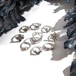 9 шт. 9 стиля из сплава анимал в виде паука PW-WG5EE65-01