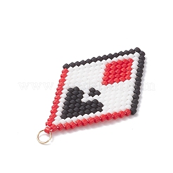 Подвески из стеклянного бисера Miyuki Delica с имитацией бисера&nbsp;PALLOY-MZ01065-01