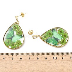 Pendientes colgantes de resina epoxi transparente&nbsp;EJEW-JE07238