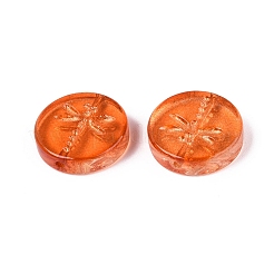 Perles de verre transparentes de peinture de cuisson&nbsp;DGLA-N018-30G