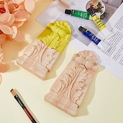 Резная накладка из каучукового дерева&nbsp;LS-AJEW-WH0248-463