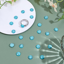 Синтетических бирюзовый кабошон&nbsp;TURQ-HY0001-09B