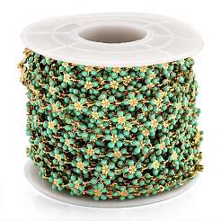 Звено цепи с эмалью из золотой латуни&nbsp;CHC-H103-08C-G