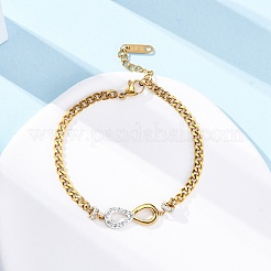 Браслеты из нержавеющей стали 304 с цепочкой бесконечности BJEW-Z099-03G