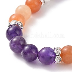 Set di braccialetti elastici con perline in pietre preziose miste naturali e sintetiche da 5 pz&nbsp;BJEW-JB09133