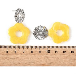 Boucles d'oreilles pendantes en acrylique et acier inoxydable 304&nbsp;EJEW-JE07447-01