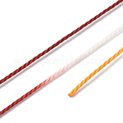 Сегментный окрашенный витой вощеный полиэфирный шнур YC-C003-01D