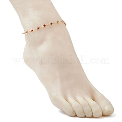 Браслеты на ногу ручной работы с цепочкой-лэмпворком от сглаза для женщин&nbsp;AJEW-AN00715-02