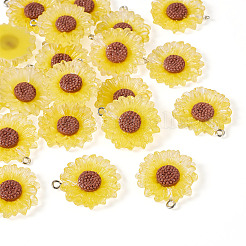 Pendentifs fleurs en résine translucide&nbsp;RESI-TAC0010-99