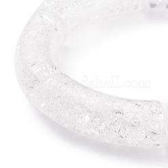 9 pièces 9 couleur bonbon couleur acrylique tube incurvé gros bracelets extensibles ensemble pour les femmes&nbsp;BJEW-JB08138
