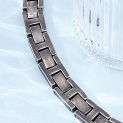 201 браслет-цепочка из нержавеющей стали с пантерой BJEW-B078-161AS