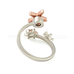 Эмалевые вращающиеся манжеты-кольца с изображением черепахи и морской звезды для женщин&nbsp;X-RJEW-M016-08P