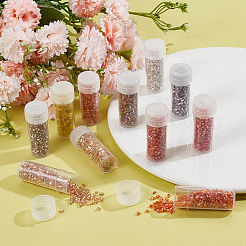 100 г двухцветного стеклянного бисера с круглым отверстием и двумя насечками SEED-SC0001-25B