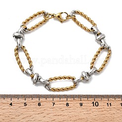 Браслеты из овальной цепочки из нержавеющей стали 304 для женщин&nbsp;BJEW-D377-01D