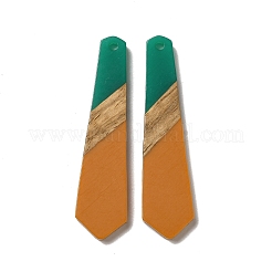 Подвески из непрозрачной смолы и ореха&nbsp;RESI-D060-B-03