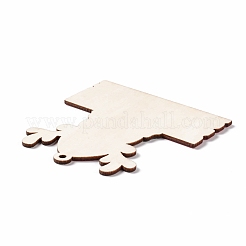 クリスマス スプレー塗装木材の大きなペンダント  トナカイ/クワガタと単語 noel  カラフル  89x79x2mm  穴：3.5mm&nbsp;FIND-H030-21