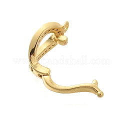 Реечное покрытие латунь микро паве прозрачный кубический цирконий складные застежки KK-H508-03G