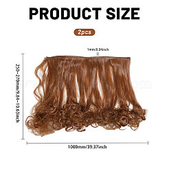 Pp Puppenperücke langes lockiges Haar&nbsp;DIY-WH0591-249B-13