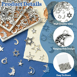 160шт 16 стиля подвески из сплава в тибетском стиле&nbsp;TIBE-YW0002-06-RS