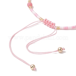 Fabricación de pulseras trenzadas hechas a mano con cuentas de jade natural teñidas y redondas facetadas de 4 mm&nbsp;AJEW-MZ00003-02