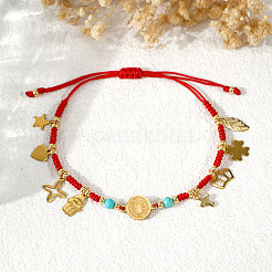 Браслеты из нержавеющей стали с подвесками в виде креста&nbsp;GU1131-2