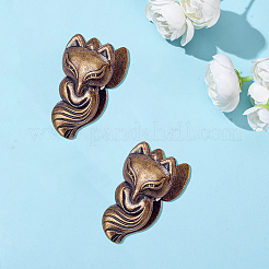 2 шт. зажимы из цинкового сплава лисы&nbsp;AJEW-CP0009-09AB