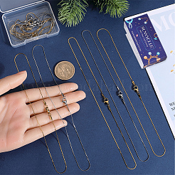 12 шт. 2 цвета 304 нержавеющая сталь серпантинные цепочки ожерелья комплект для мужчин и женщин NJEW-SC0001-24