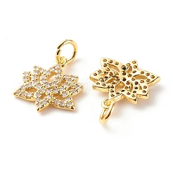 Латунные микропаве прозрачные подвески с фианитом&nbsp;ZIRC-P094-25G-RS