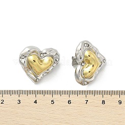 Двухцветные серьги-гвоздики из нержавеющей стали 304 EJEW-A124-01A