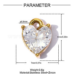Dijes de acero inoxidable 304 para el día de San Valentín&nbsp;STAS-OY014-89G