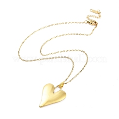 Colliers avec pendentif en forme de cœur en acier inoxydable 304&nbsp;NJEW-G083-01C-G
