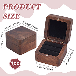 2-fach Aufbewahrungsboxen aus Holz für Fingerringe&nbsp;CON-WH0089-110B