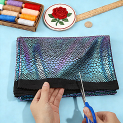 1 mètre de tissu à écailles de poisson en polyester&nbsp;DIY-PH0036-68