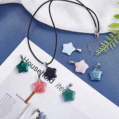 15шт 15 стиля подвески из натуральных и синтетических смешанных драгоценных камней&nbsp;G-SZ0002-23