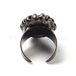 Открытые манжеты с натуральным лабрадоритом в форме слезы RJEW-G305-02R-04