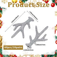 40шт. бархатная ветка снеговика из рогов оленя&nbsp;DOLL-GF0001-08C