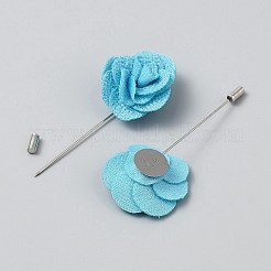 Цветочные броши из полиэстера&nbsp;JEWB-WH20006-01B