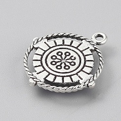 Подвески из синтетической бирюзы в тибетском стиле с паве PALLOY-CJC0025-01AS-J