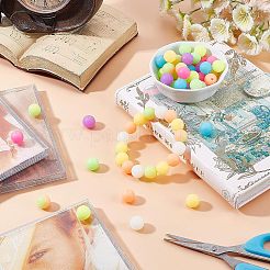 60шт 10-х цветные светящиеся силиконовые бусины SIL-FH0001-02