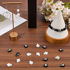 20 шт. двухцветные окрашенные стеклянные бусины&nbsp;BLOW-SC0001-02