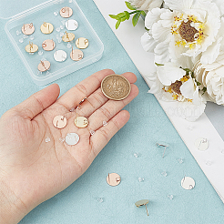 24 шт. 3-х цветная фурнитура для сережек-гвоздиков из нержавеющей стали 201 KK-AR0002-67