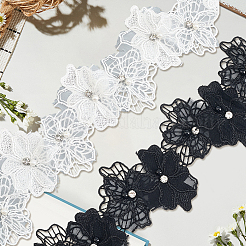 2 шт. двухцветная двухслойная полиэстеровая кружевная лента для отделки цветов&nbsp;OCOR-CY0002-74